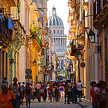 Calle de La Habana, la capital de Cuba