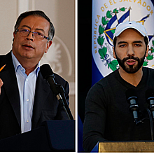 El presidente de Colombia, Gustavo Petro, y su homólogo de El Salvador, Nayib Bukele