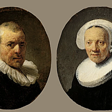 Jan Willemsz van der Pluym y su esposa Jaapgen Carels, pintados por Rembrandt en 1635