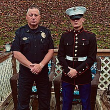 U.S. Marine Hunter Antonino (right) was one of the victims in the San Clemente attack