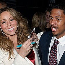 Nick Cannon con Mariah Carey en 2009. Ambos comparten dos hijos, Moroccan y Monroe