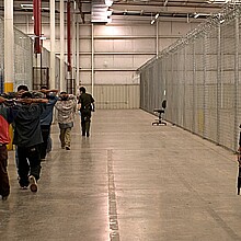 Migrants in CBP custody at U.S. border detention facility 