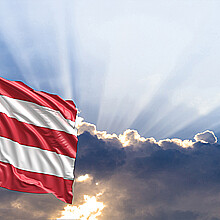 Puerto Rico flag and sky
