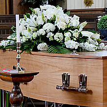 Coffin at a funeral 