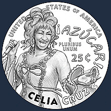 U.S. Mint Celia Cruz Quarter design