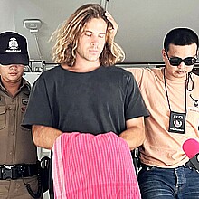 El joven chef durante su detención en Tailandia 