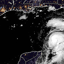 Hurricane Idalia crosses the Western tip of Cuba Tuesday morning