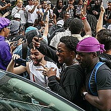 Riots in New York City during giveaway event