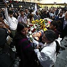 Ceremony to mourn Ecuadorian presidential candidate Fernando Villacencio 