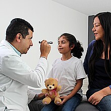 Child during medical examination