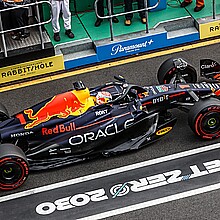 Max Verstappen of the Netherlands drives the Oracle Red Bull Racing RB19 during qualifying at the 2023 Australian Grand Prix