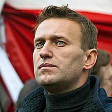 Alexey Navalny at a demonstration during a Russian march on the day of national unity in Moscow on Nov. 4, 2011