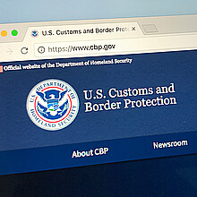 Website of United States Customs and Border Protection (CBP)