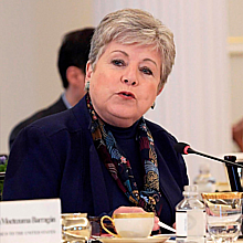 Archive photo of the Mexican Secretary of Foreign Affairs, Alicia Bárcena.