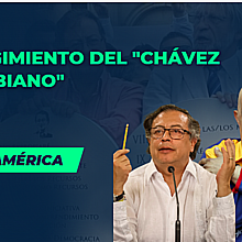 Foto portada con Gustavo Petro y Hugo Chávez