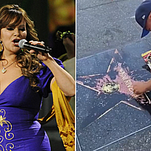 La estrella dedicada a la cantante Jenni Rivera fue vandalizada este lunes 