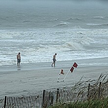 Las costas de Carolina del Norte tras el paso de la tormenta tropical Debby