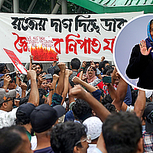 Tras semanas de protestas la primera ministra de Bangladesh escapa del país 