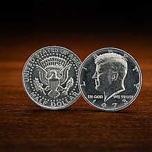 Medio dólar estadounidense, moneda de 50 centavos, John F. Kennedy, 1973