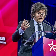 El presidente de Argentina, Javier Milei, durante la Conferencia de Acción Política Conservadora (CPAC) 2024 en National Harbor, Maryland, EE.UU