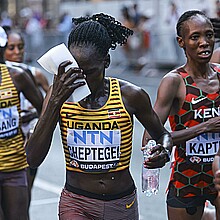 Imagen de archivo de la atleta ugandesa Rebecca Cheptegei 