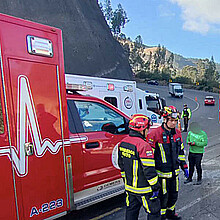 Imágenes del accidente en los Andes de Ecuador, donde murieron 9 personas 