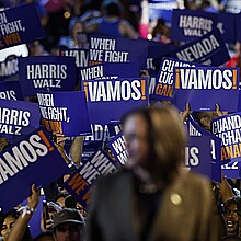 Fotografía de la candidata demócrata a la Presidencia de Estados Unidos, Kamala Harris. 