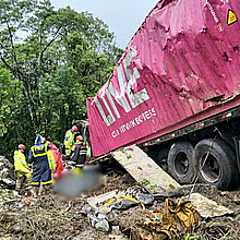 Imágenes del accidente en Brasil, aportada por los bomberos de la región