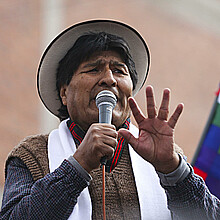 Fotografía de archivo del expresidente de Bolivia y líder del oficialismo, Evo Morales. 