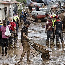 La región española afectada por la DANA está bajo inundaciones y en desastre