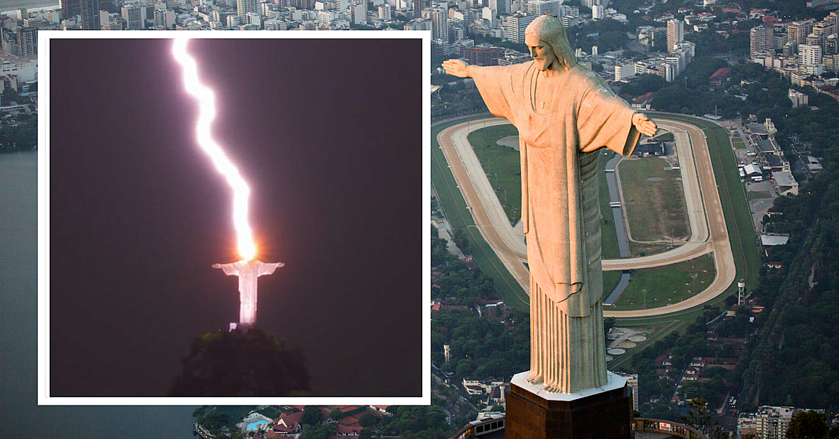 Supernatural: Photographer captures the moment Rio's famous Christ the ...