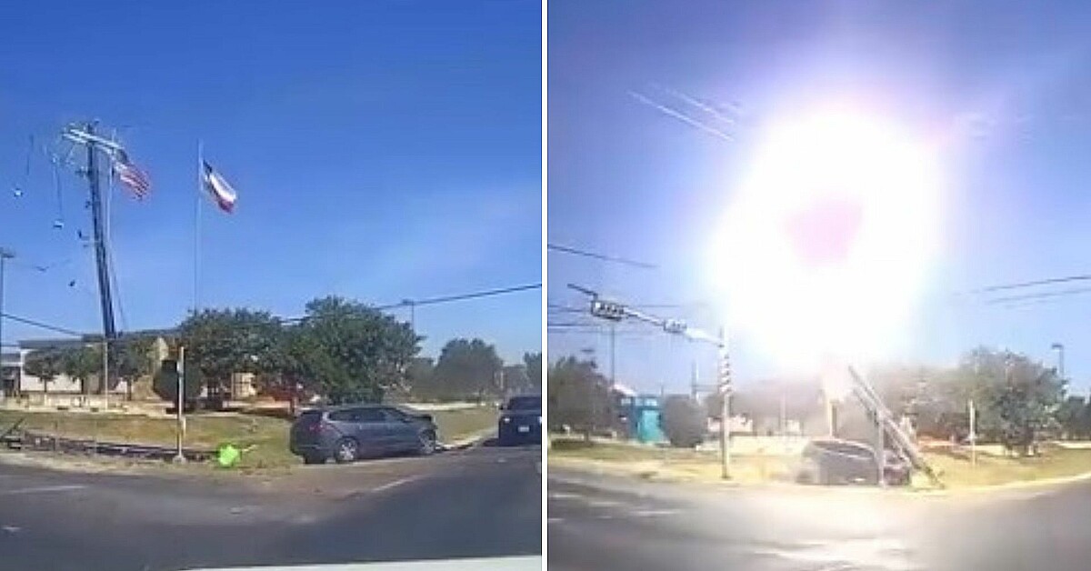 VIDEO: Auto choca contra poste eléctrico y deja sin luz a miles de ...